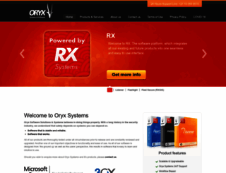 oryxsystems.co.za screenshot