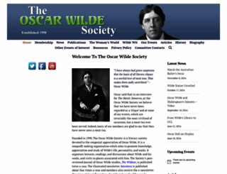 oscarwildesociety.co.uk screenshot