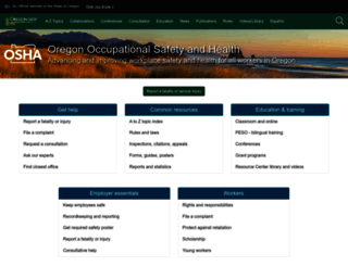 osha.oregon.gov screenshot