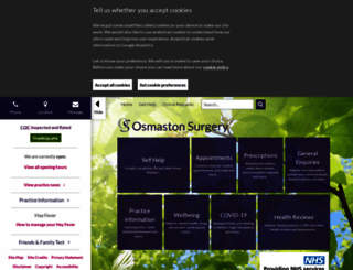 osmastonsurgery.co.uk screenshot