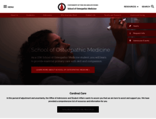 osteopathic-medicine.uiw.edu screenshot