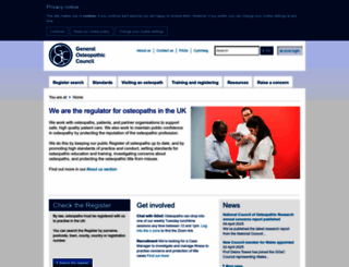 osteopathy.org.uk screenshot