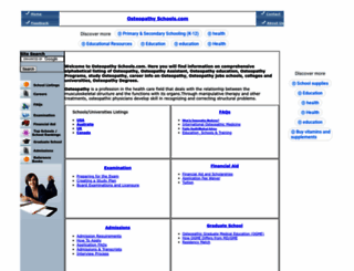 osteopathyschools.com screenshot