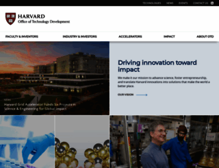 otd.harvard.edu screenshot