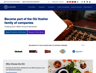 oukosher.com screenshot
