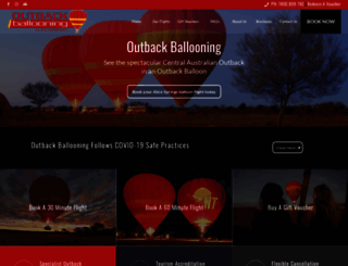 outbackballooning.com.au screenshot