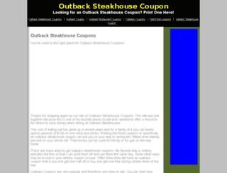 outbacksteakhousecoupon.com screenshot