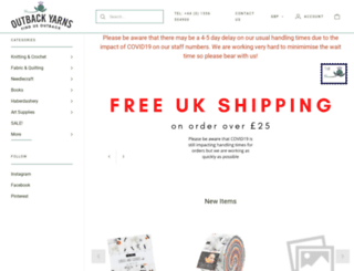outbackyarns.co.uk screenshot