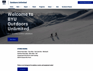 outdoors.byu.edu screenshot