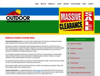 outdoorumbrellasales.com.au screenshot