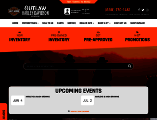 outlawharley-davidson.com screenshot