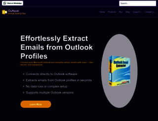 outlook-email-extractor.com screenshot