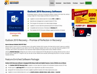 outlook2010recovery.org screenshot
