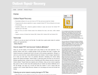outlookrepairrecovery.com screenshot