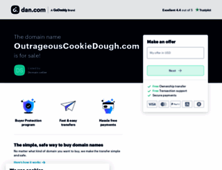 outrageouscookiedough.com screenshot