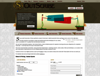 outscribetranscription.com.au screenshot