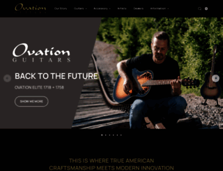 ovationguitars.com screenshot