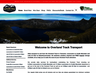 overlandtracktransport.com.au screenshot