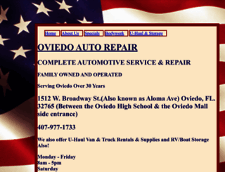 oviedoautorepair.com screenshot