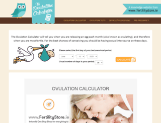 ovulationcalculator.ie screenshot