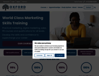 oxfordcollegeofmarketing.com screenshot