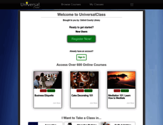 oxfordcountyon.universalclass.com screenshot