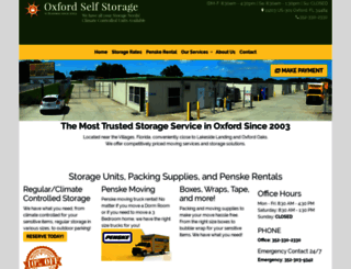 oxfordselfstorage.com screenshot