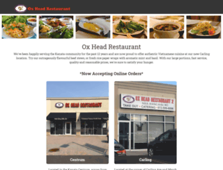 oxheadrestaurant.ca screenshot