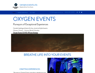 oxygenevents.ca screenshot