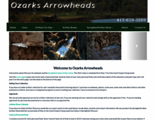 ozarksarrowheads.com screenshot