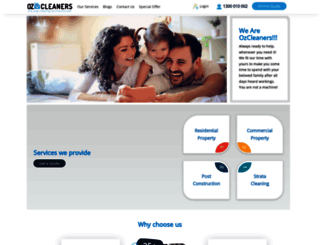 ozcleaners.com.au screenshot