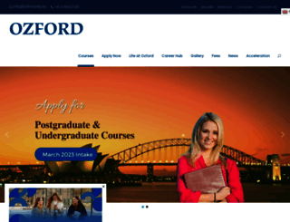ozford.edu.au screenshot
