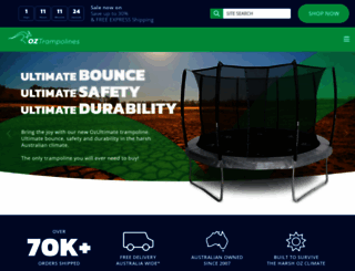 oztrampolines.com.au screenshot
