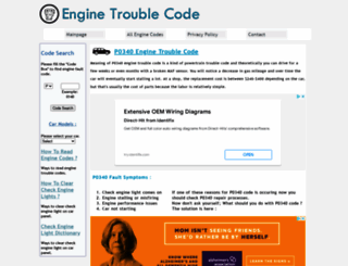 p0340.enginetroublecode.com screenshot