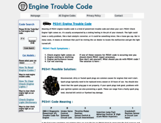 p0341.enginetroublecode.com screenshot