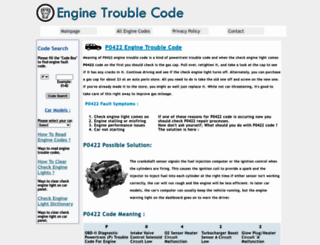p0422.enginetroublecode.com screenshot