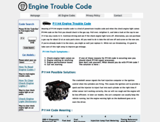 p1144.enginetroublecode.com screenshot