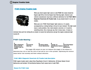 p1601.engine-trouble-code.com screenshot