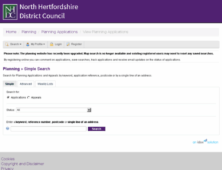 pa.north-herts.gov.uk screenshot