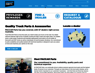 paccarparts.com.au screenshot
