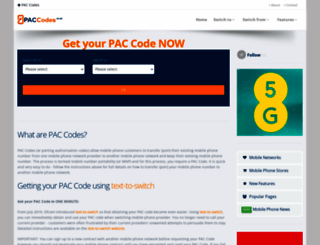 paccodes.co.uk screenshot