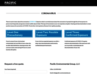 pacific-environmental.com screenshot