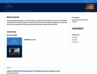 pacificarchaeology.org screenshot