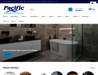 pacificbathrooms.com.au screenshot