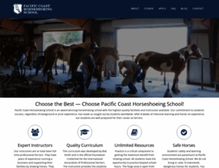 pacificcoasthorseshoeingschool.com screenshot
