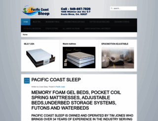 pacificcoastsleep.com screenshot