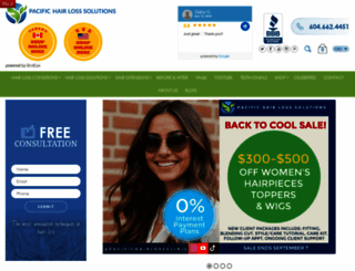 pacifichair.ca screenshot