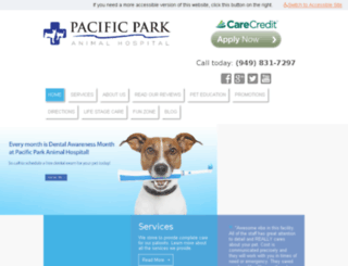 pacificparkanimalhospital.com screenshot