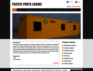 pacificportacabins.com screenshot
