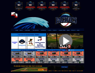 pacificsbaseball.com screenshot